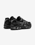 Asics Gel-Kayano 14 Black Pure Silver sneakers basse uomo e donna in mesh e pelle sintetica nero argento, dettaglio suola