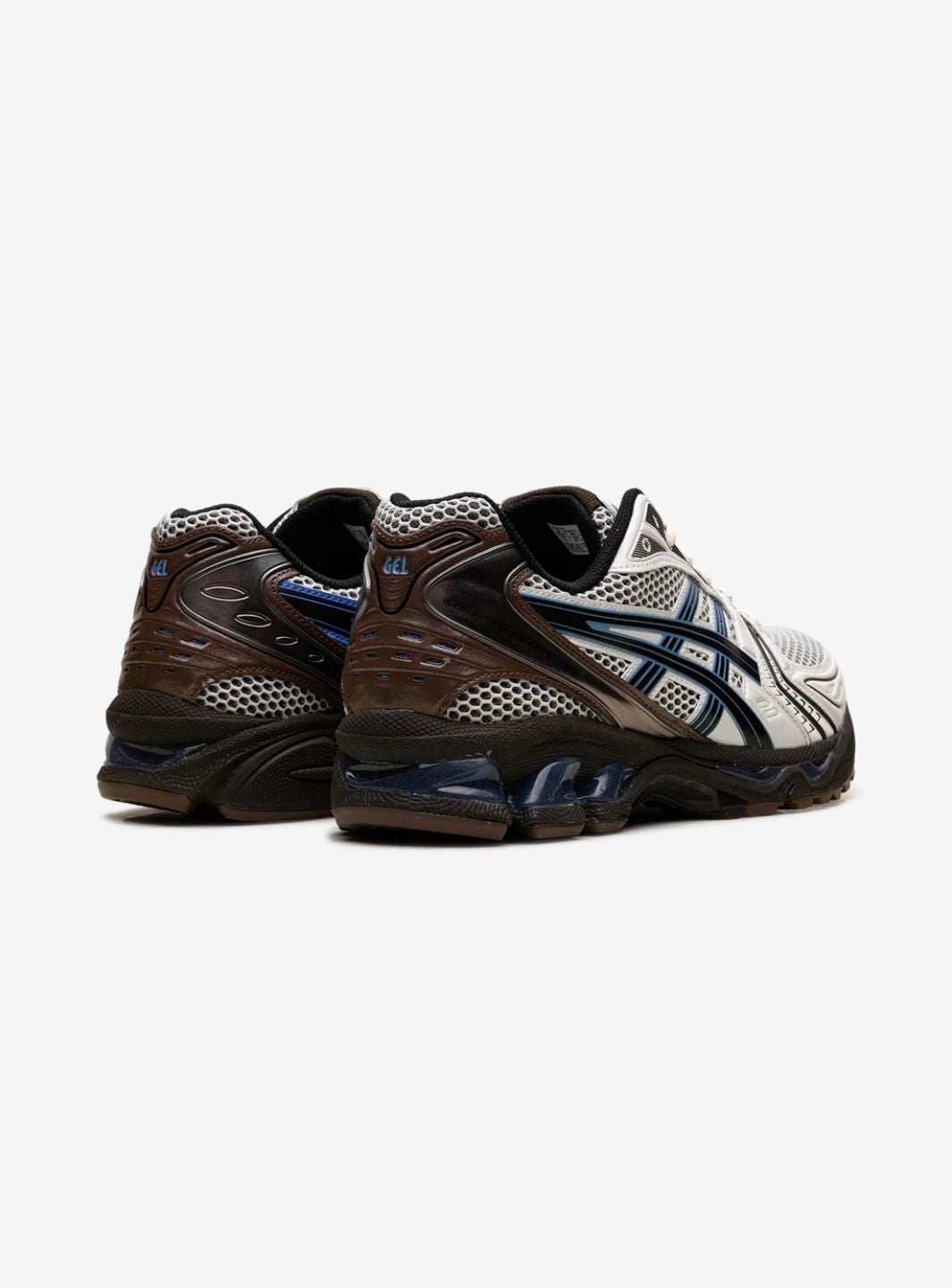 Asics Gel-Kayano 14 Cream Blue Coast sneakers basse uomo e donna in mesh e pelle sintetica crema blu, dettaglio suola