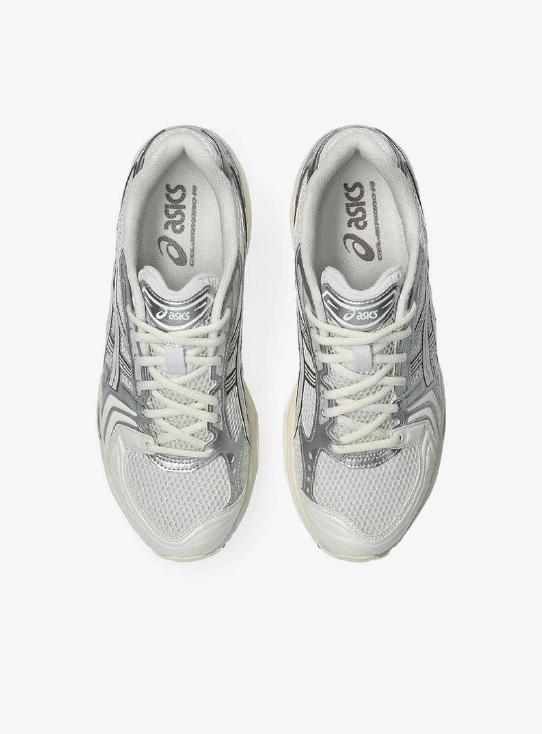 Asics Gel-Kayano 14 Cream Cocoa Powder sneakers basse uomo e donna in mesh e pelle sintetica crema marrone, dettaglio suola