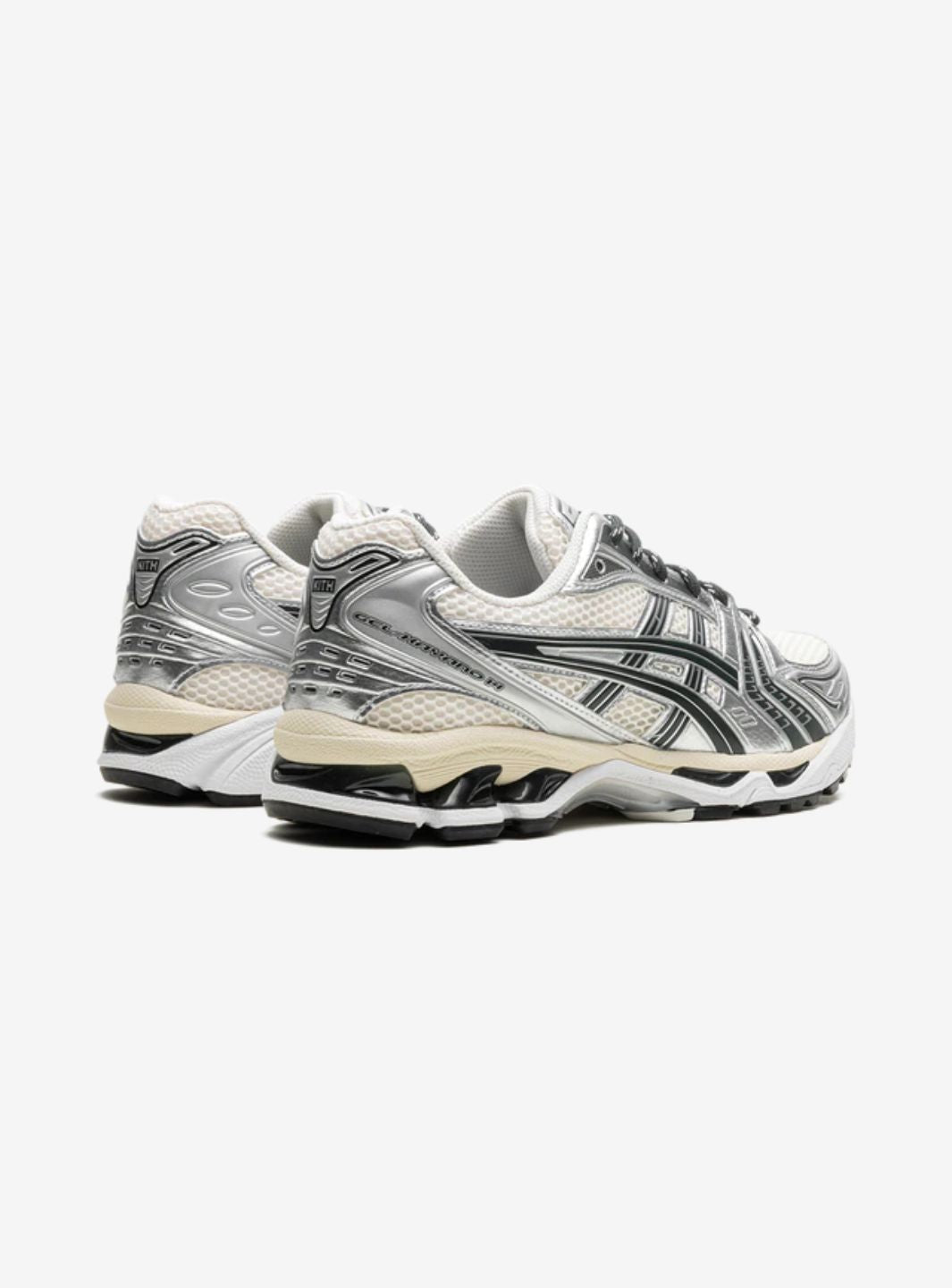 Asics Gel-Kayano 14 Kith Cream Scarab (2024) sneakers basse uomo e donna in mesh e pelle sintetica crema, dettaglio suola