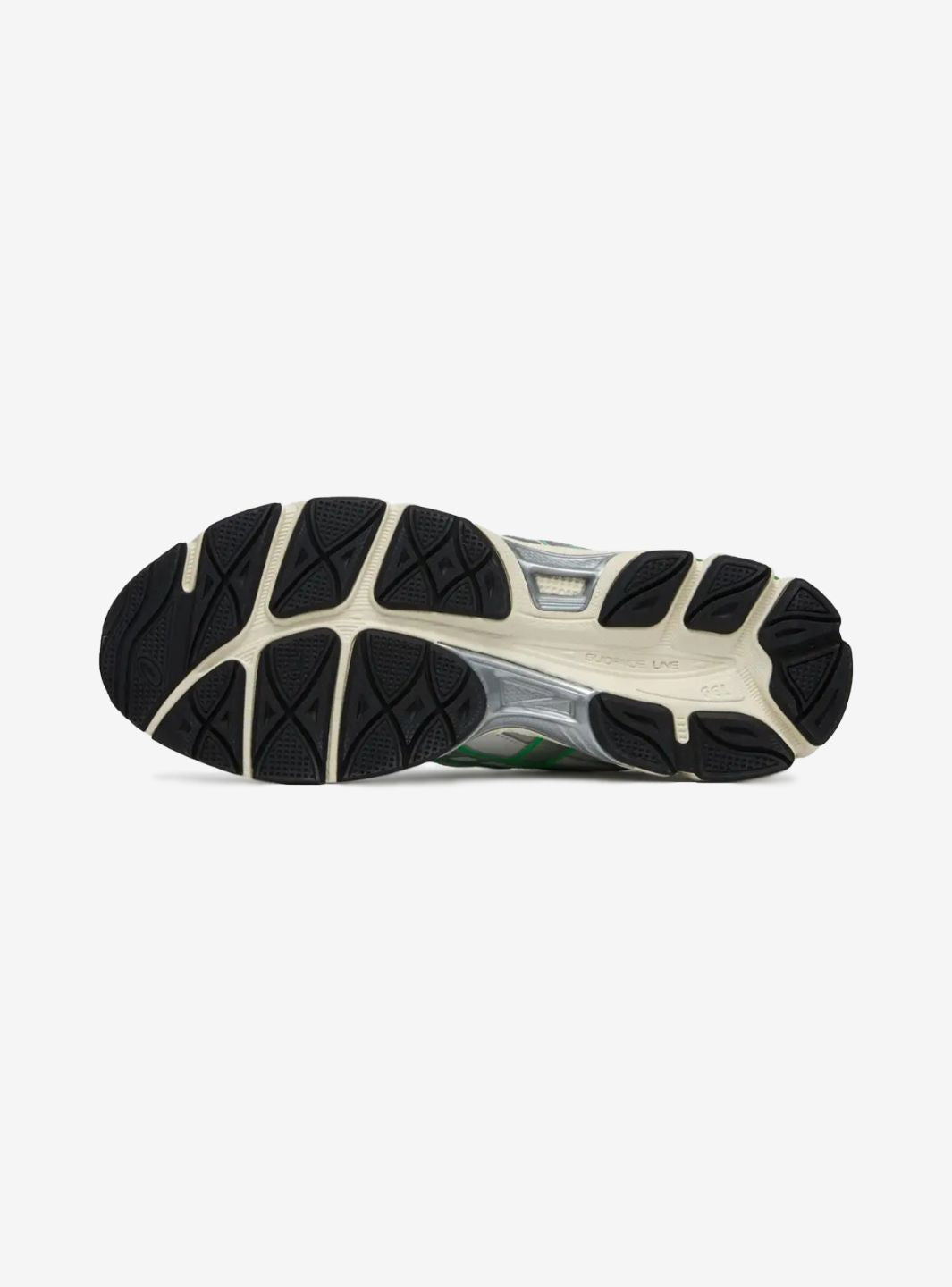 Asics Gel-NYC 2055 White Menthol sneakers basse uomo e donna in mesh e pelle scamosciata bianco verde menta, vista posteriore
