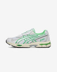 Asics Gel-NYC 2055 White Menthol sneakers basse uomo e donna in mesh e pelle scamosciata bianco verde menta, vista laterale