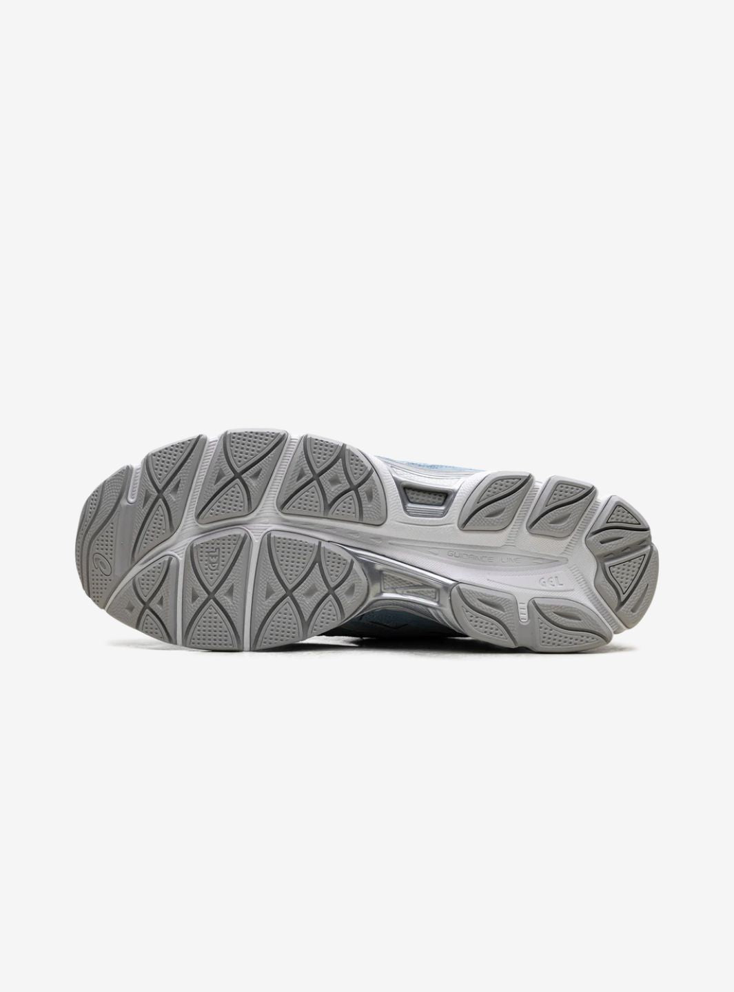 Asics Gel-NYC Cream Arctic Sky sneakers basse uomo e donna in mesh e pelle scamosciata crema azzurro, vista posteriore