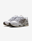 Asics Gel-NYC Cream Cement Grey Brown sneakers basse uomo e donna in mesh e pelle scamosciata crema marrone, vista frontale