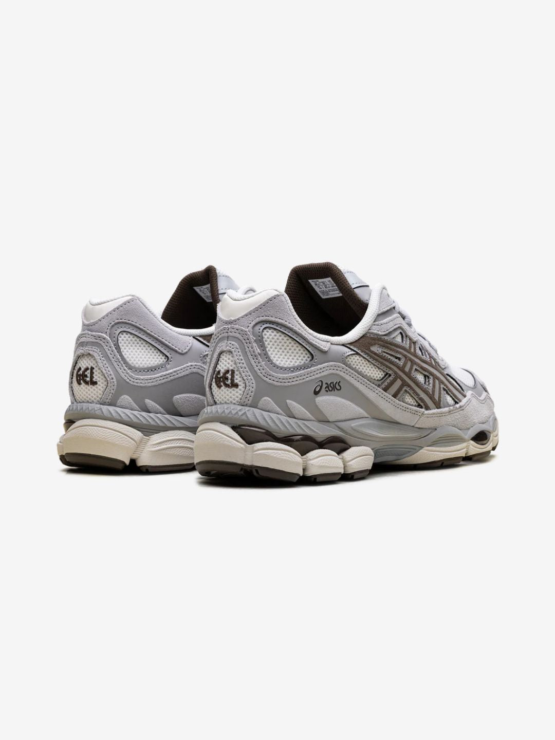 Asics Gel-NYC Cream Cement Grey Brown sneakers basse uomo e donna in mesh e pelle scamosciata crema marrone, dettaglio suola