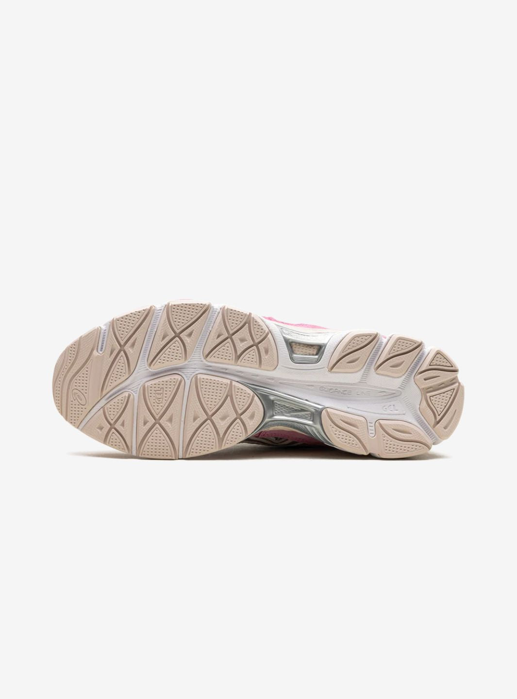 Asics Gel-NYC Cream Mineral Beige Pink sneakers basse uomo e donna in mesh e pelle scamosciata crema beige, vista posteriore