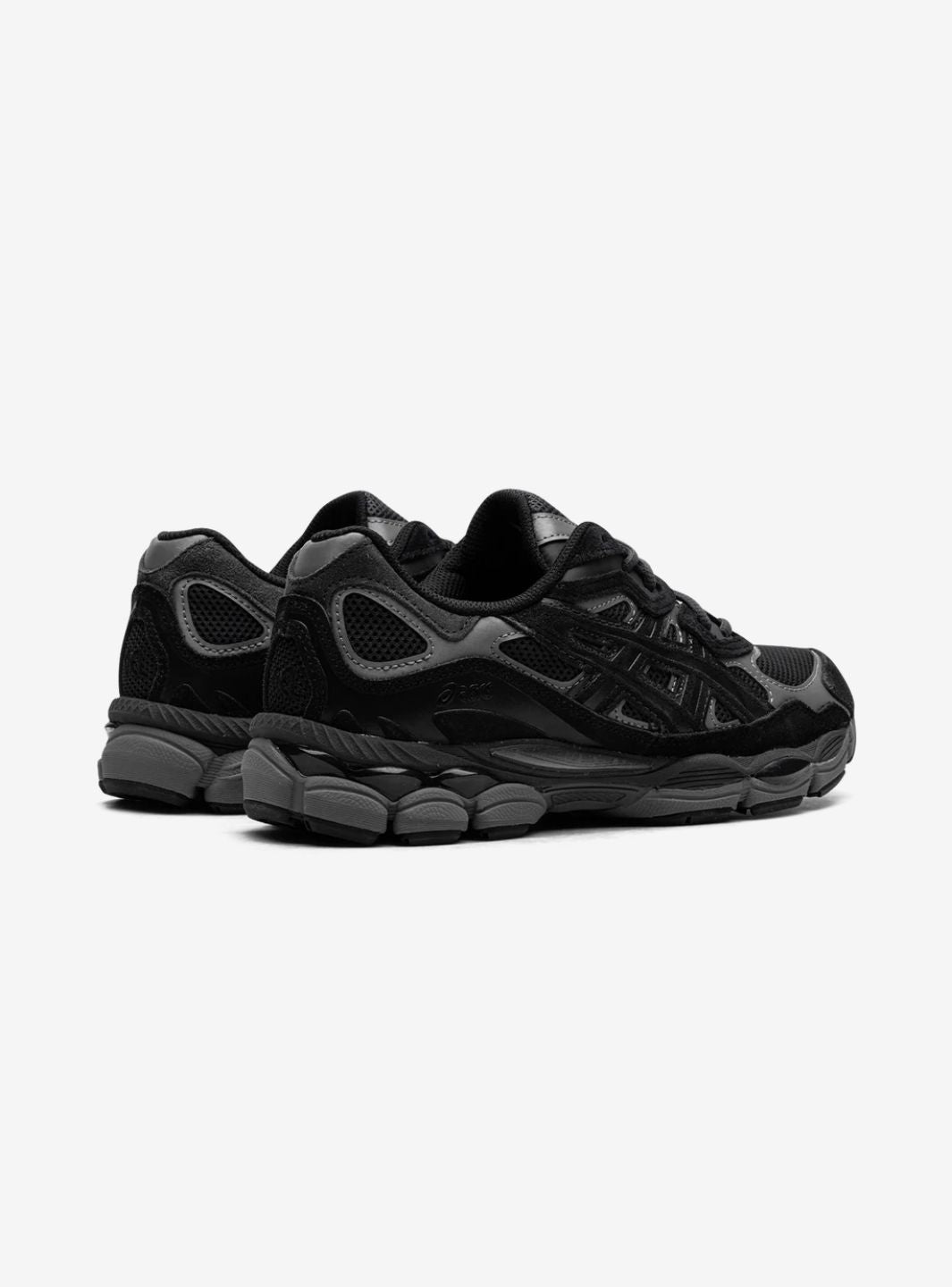 Asics Gel-NYC Graphite Grey Black sneakers basse uomo e donna in mesh e pelle scamosciata nero grigio, dettaglio suola