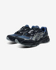 Asics Gel-NYC Independence Blue Silver sneakers basse uomo e donna in mesh e pelle scamosciata argento blu, vista frontale