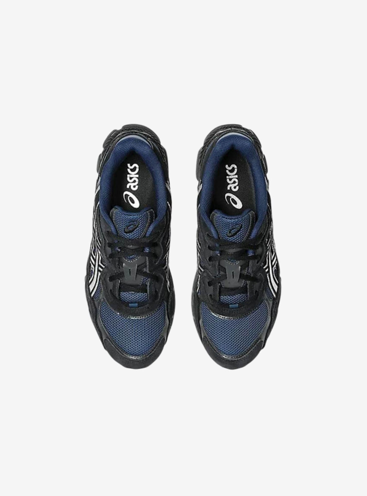Asics Gel-NYC Independence Blue Silver sneakers basse uomo e donna in mesh e pelle scamosciata argento blu, dettaglio suola