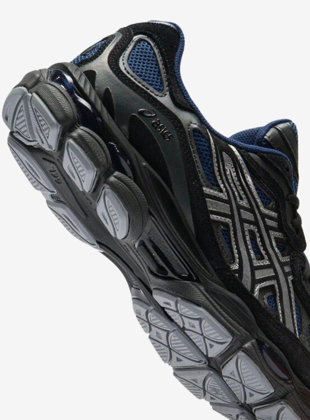 Asics Gel-NYC Independence Blue Silver sneakers basse uomo e donna in mesh e pelle scamosciata argento blu, vista dall'alto