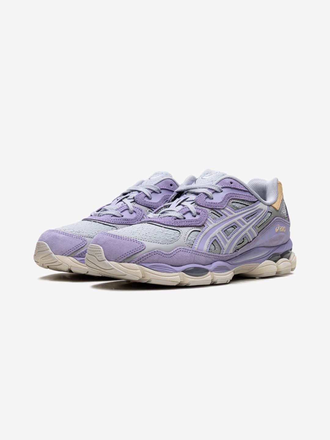 Asics Gel-NYC Piedmont Grey Bluebell sneakers basse uomo e donna in mesh e pelle scamosciata grigio blu, vista frontale