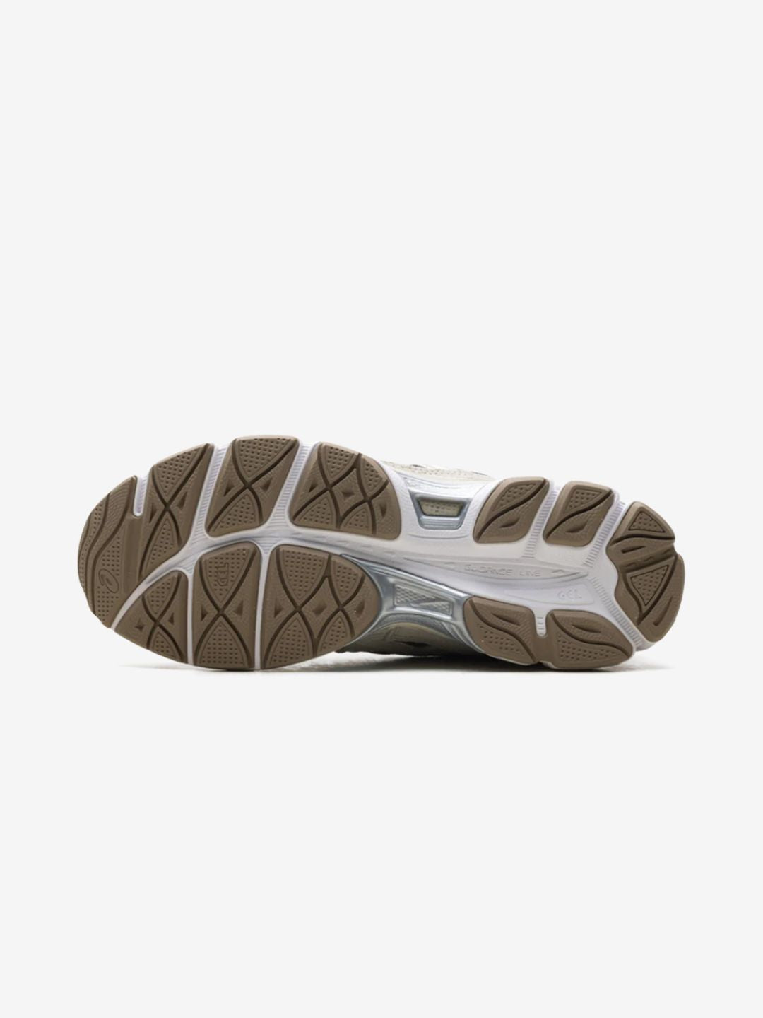 Asics Gel-NYC Polar Night Cream sneakers basse uomo e donna in mesh e pelle scamosciata crema blu notte, vista posteriore