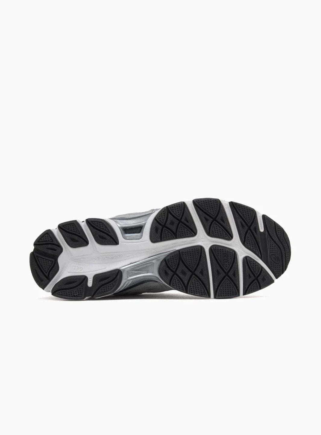 Asics Gel-NYC White Glacier Grey sneakers basse uomo e donna in mesh e pelle scamosciata bianco grigio, vista dall'alto