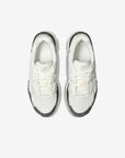 Asics Gel-NYC White Smoke Grey sneakers basse uomo e donna in mesh e pelle scamosciata bianco grigio, vista frontale