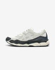 Asics Gel-NYC White Smoke Grey sneakers basse uomo e donna in mesh e pelle scamosciata bianco grigio, vista laterale