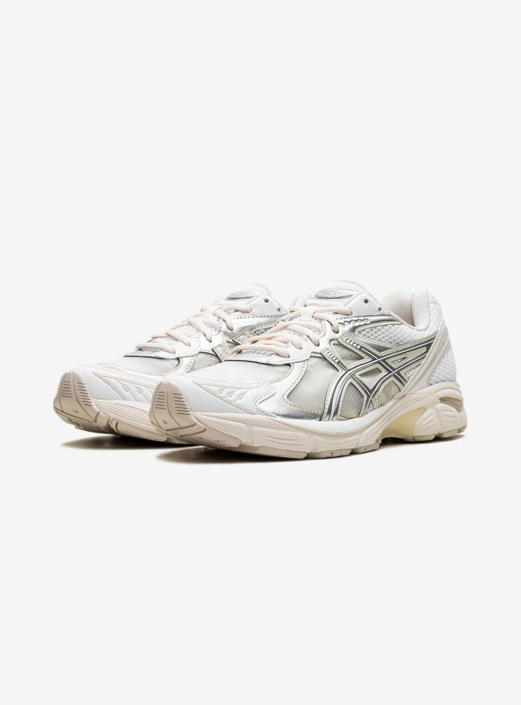 Asics GT-2160 Above the Clouds White Pure Silver sneakers basse uomo e donna in mesh e pelle sintetica bianco argento, vista 