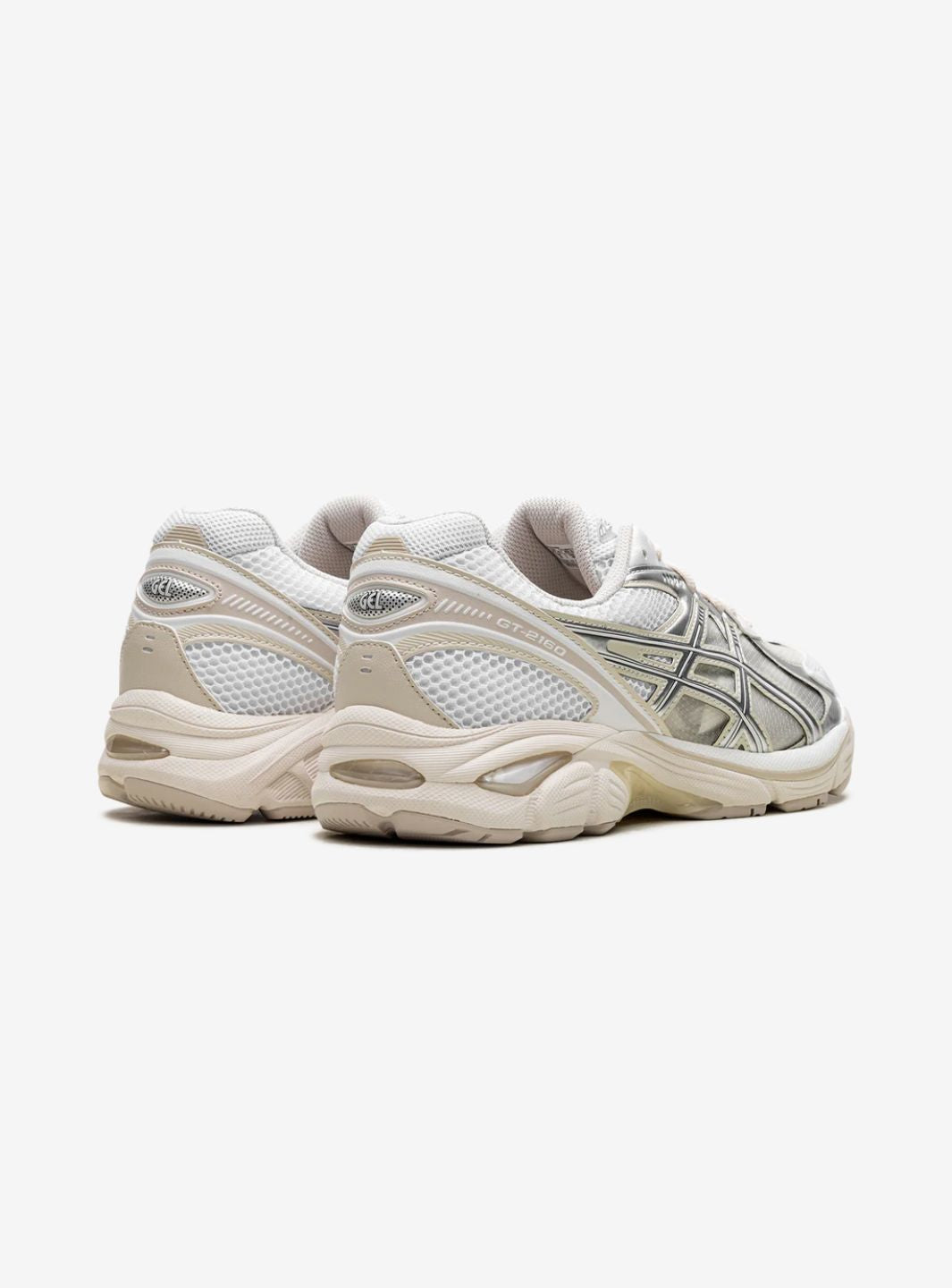 Asics GT-2160 Above the Clouds White Pure Silver sneakers basse uomo e donna in mesh e pelle sintetica bianco argento, dettag