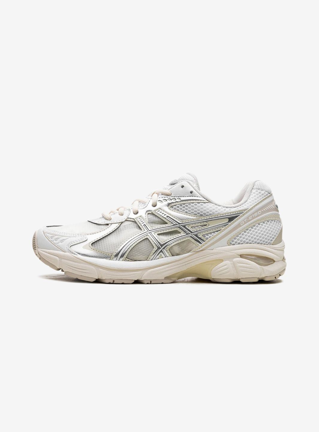 Asics GT-2160 Above the Clouds White Pure Silver sneakers basse uomo e donna in mesh e pelle sintetica bianco argento, vista 