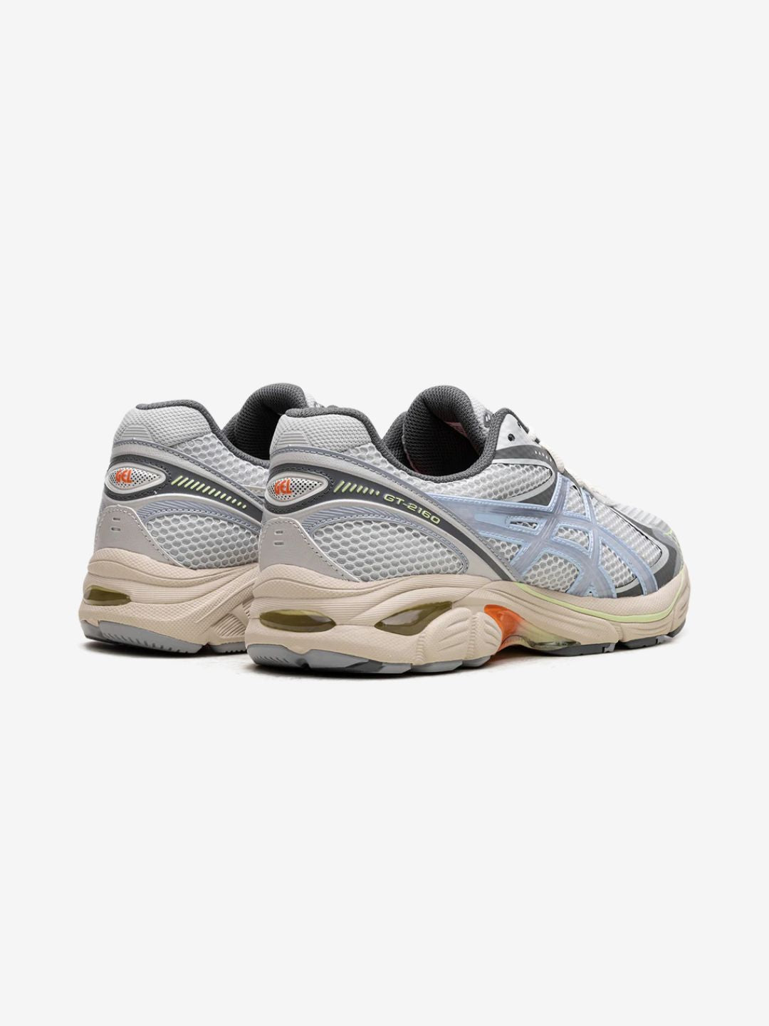 Asics GT-2160 Tomo Curation Kogarashi Glacier Grey sneakers basse uomo e donna in mesh e pelle sintetica grigio, dettaglio su