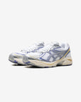 Asics GT-2160 White Blue Violet sneakers basse uomo e donna in mesh e pelle sintetica bianco blu, vista frontale