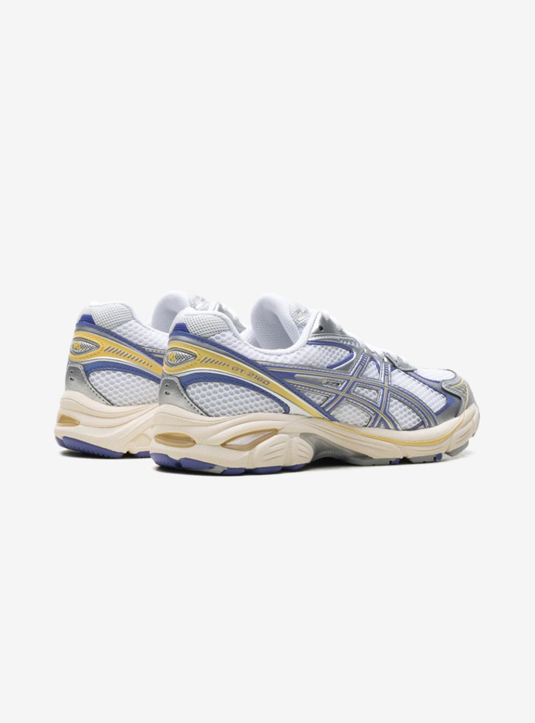 Asics GT-2160 White Blue Violet sneakers basse uomo e donna in mesh e pelle sintetica bianco blu, dettaglio suola