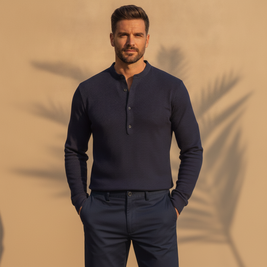 Pantaloncini Mare Uomo Quick-Dry – Tasche Laterali Pratiche - Blu Navy - indossato