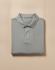 Polo Uomo in Jersey di Cotone Morbido – Comfort Casual Quotidiano - Grigio Melange