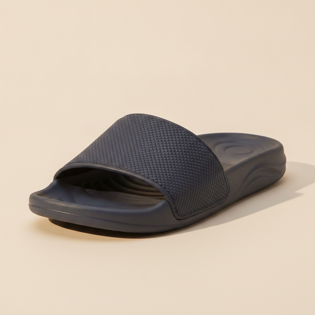 Ciabatte Slides Uomo con Fascia Testurizzata – Comfort Premium - vista 3-4