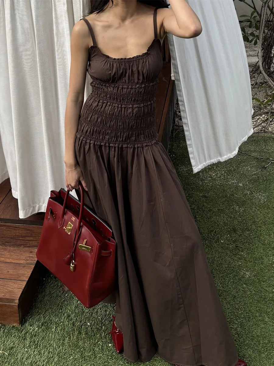 Abito lungo donna in tessuto leggero, stile sottoveste — vista 5