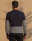 T-shirt Uomo a Righe Marinière – Stile Nautico Estivo - vista posteriore