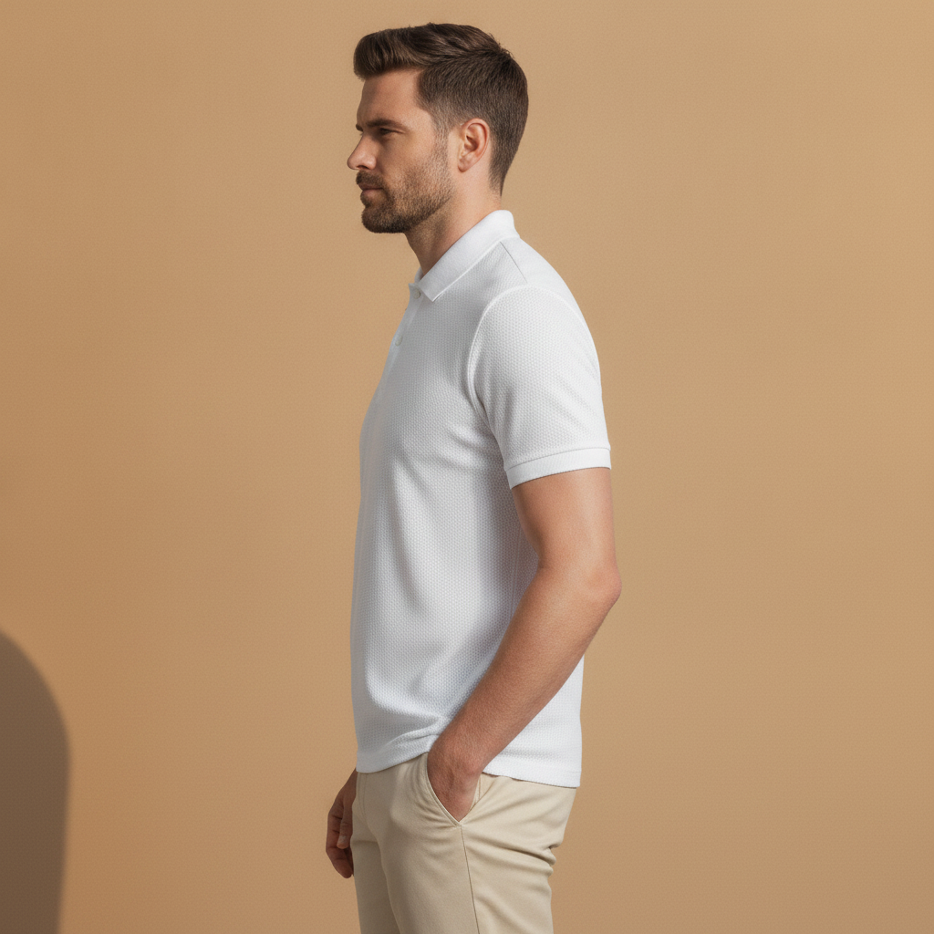 Polo Uomo in Mesh Traspirante – Fresca e Sportiva Estiva - vista laterale