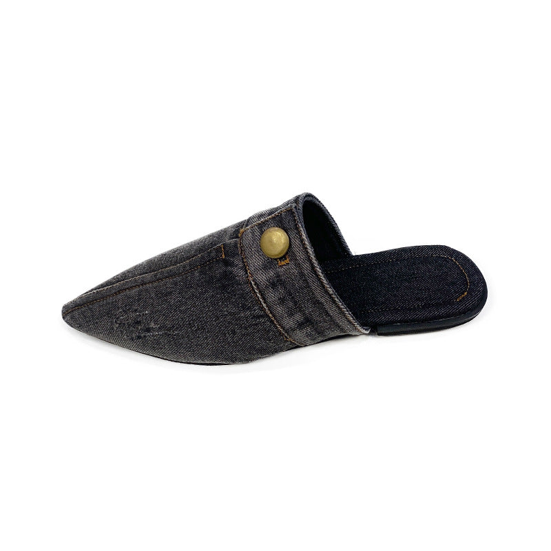Mocassini Donna Piatti Finitura Denim – vista dall’alto