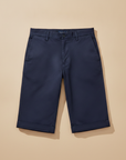 Bermuda Chino Uomo con Risvolto – Dettaglio Curato ed Elegante - Blu Navy