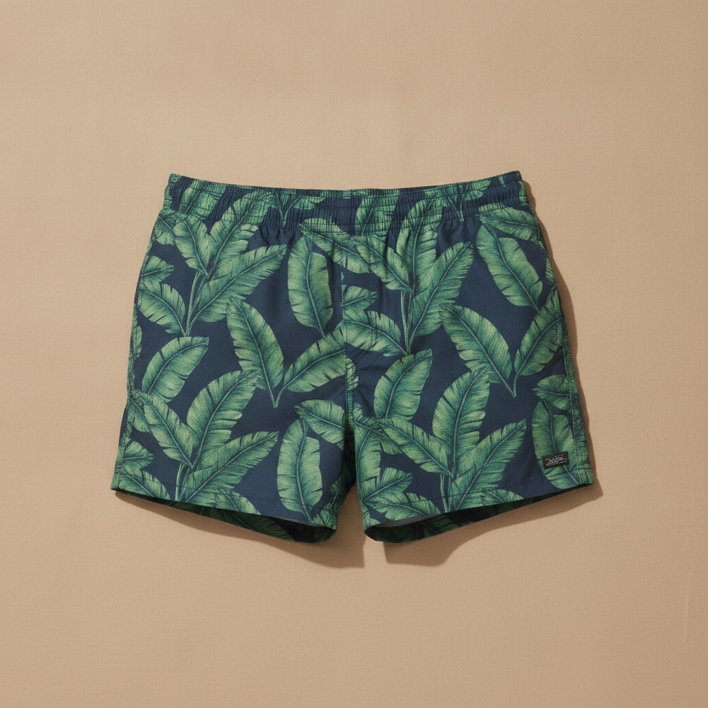 Costume Boxer Uomo con Coulisse – Fantasia Tropicale Estiva - Tropicale Rosso