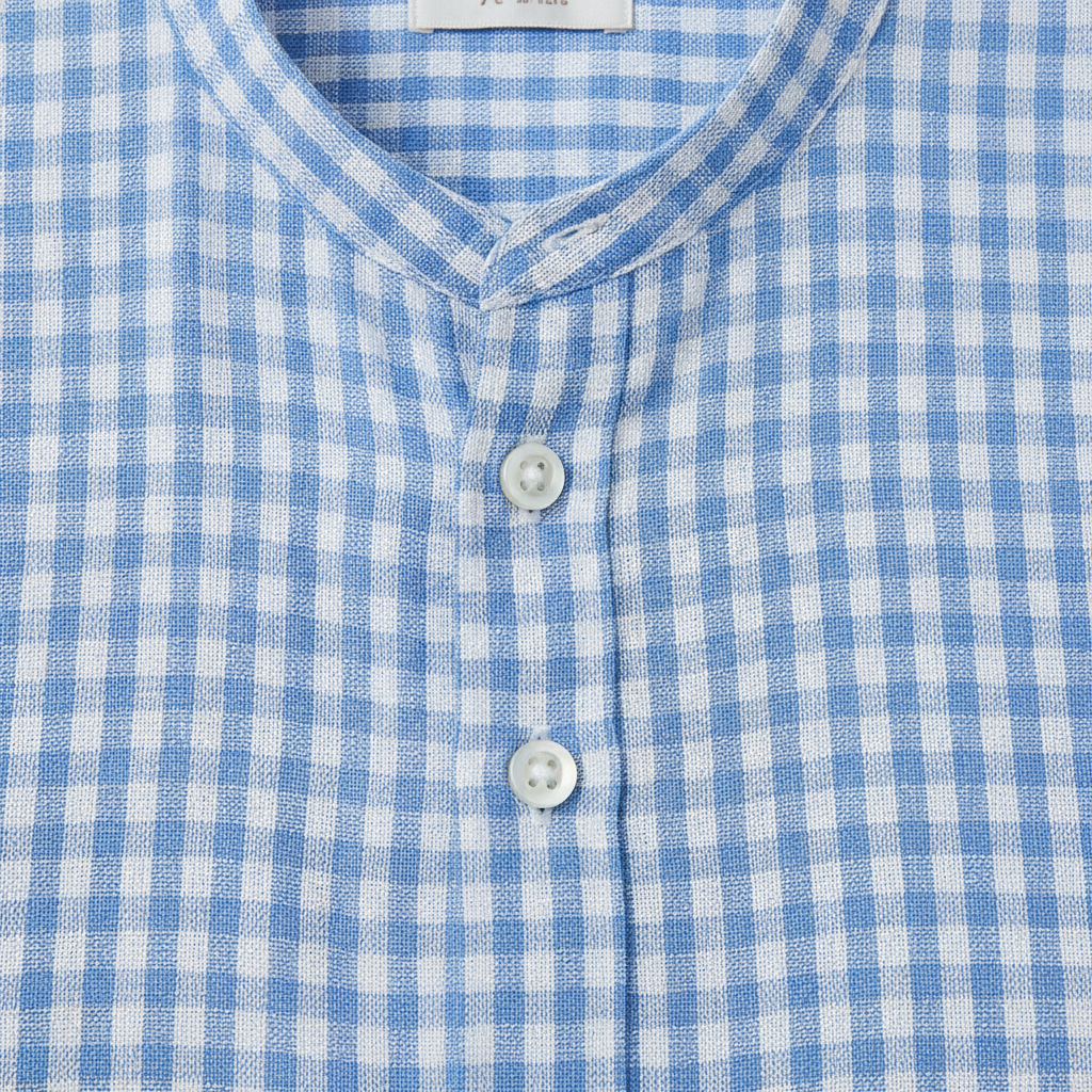 Completo Coordinato Uomo Camicia Gingham e Pantaloncini - dettaglio