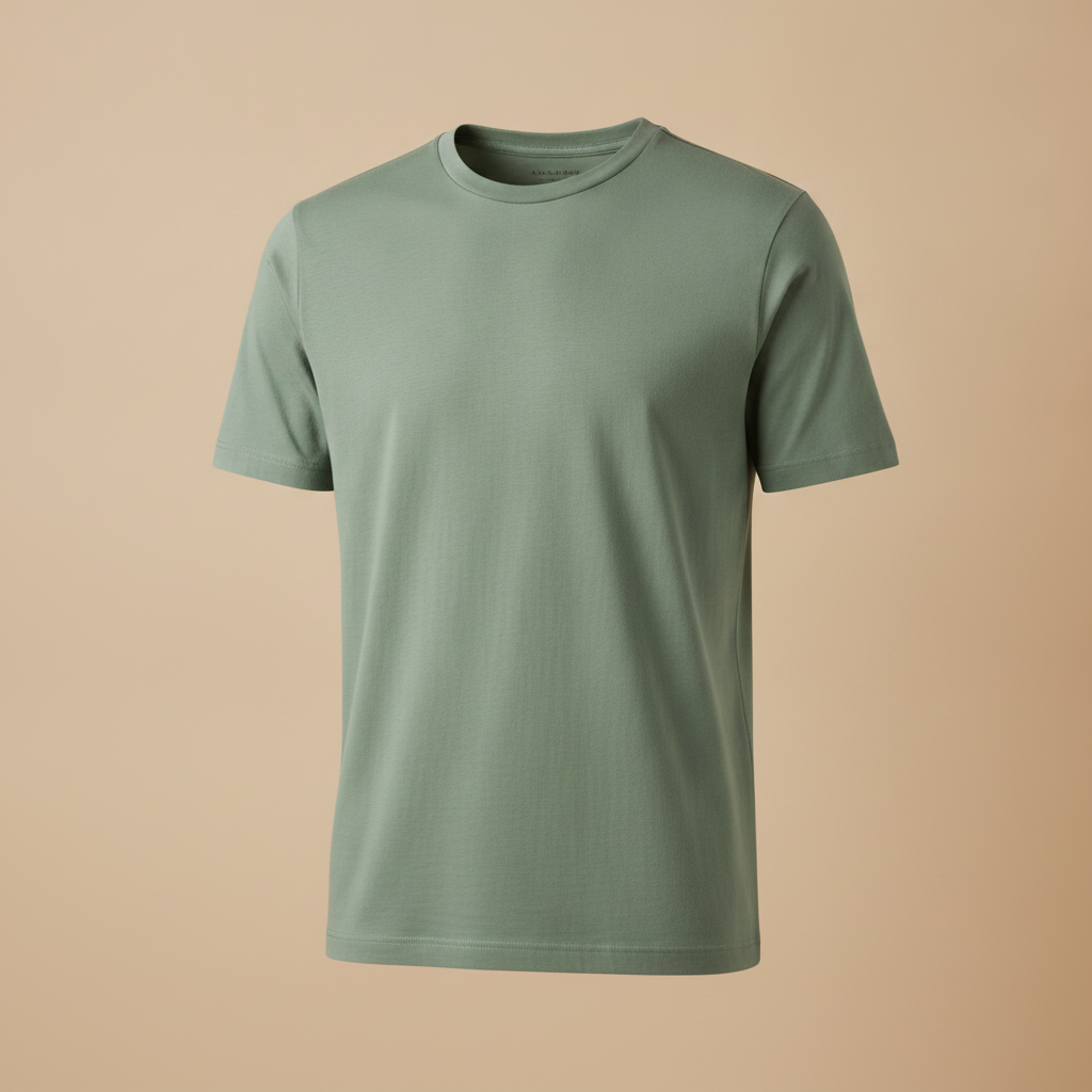 T-shirt Uomo in Cotone Pima Premium – Morbidezza Setosa di Lusso - Verde Salvia