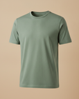 T-shirt Uomo in Cotone Pima Premium – Morbidezza Setosa di Lusso - Verde Salvia