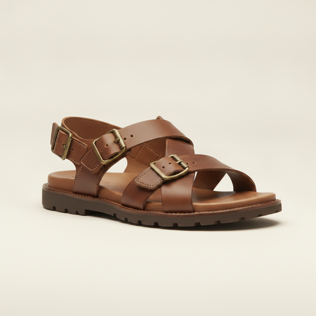 Sandali Uomo in Pelle – Eleganti e Comodi Estivi - vista 3-4