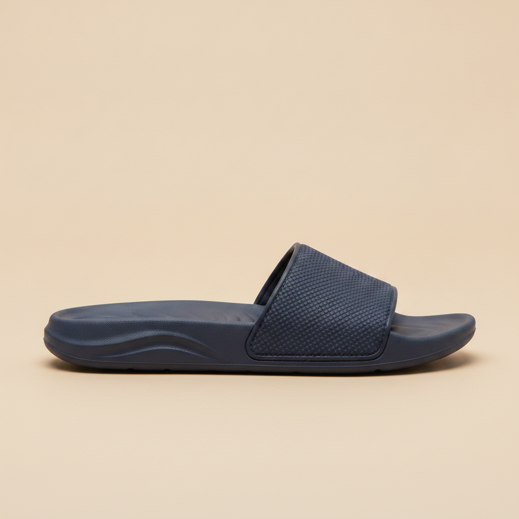 Ciabatte Slides Uomo con Fascia Testurizzata – Comfort Premium - vista laterale