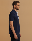 Polo Uomo con Placket a Contrasto – Dettaglio Raffinato - vista laterale
