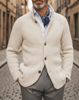 Cardigan da Uomo in Cotone Invernale con Bottoni