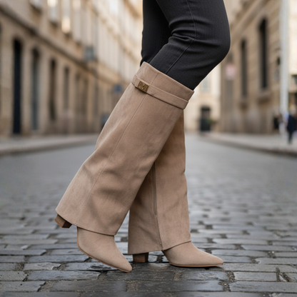 Stivali Donna con Tacco Quadrato e Punta a Stiletto