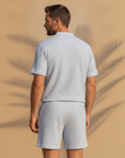 Completo Coordinato Uomo Camicia Seersucker e Pantaloncini - vista posteriore