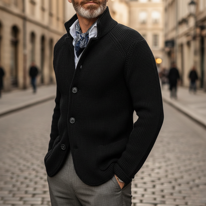 Cardigan da Uomo in Cotone Invernale con Bottoni