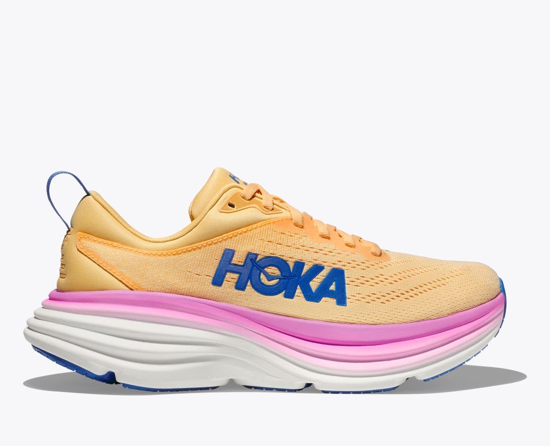 Hoka Bondi 8 Scarpe Running Albicocca Ciclamino Donna - 1