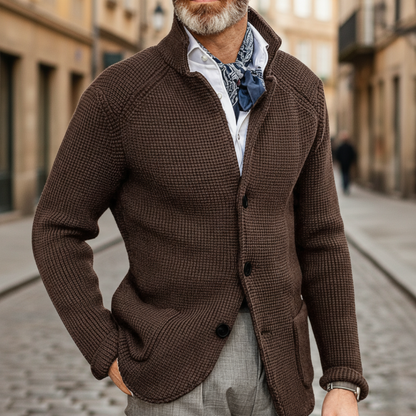 Cardigan da Uomo in Cotone Invernale con Bottoni