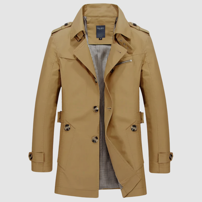 Trench Cappotto Uomo Casual Medio Lungo