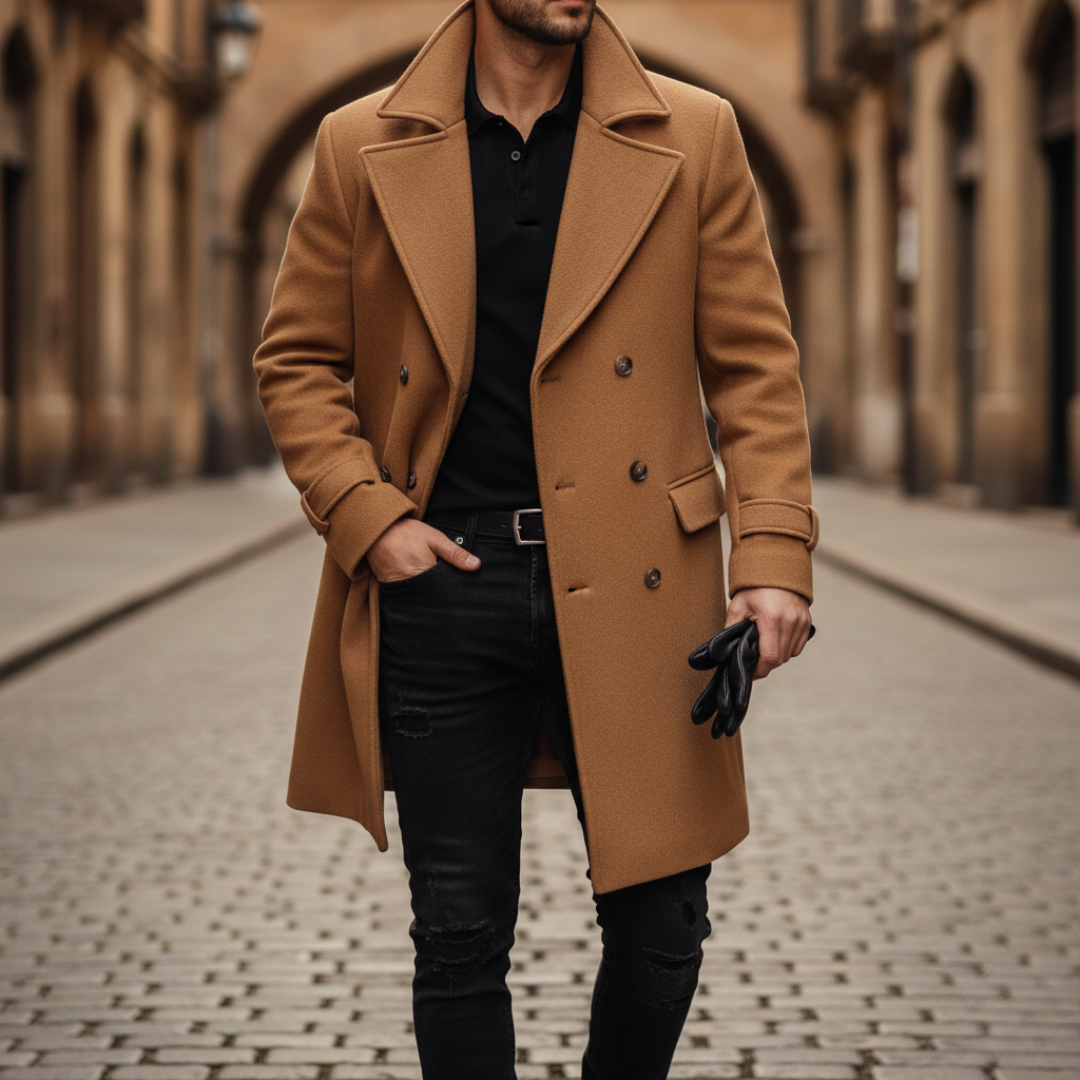 Cappotto Uomo Lana Doppio Petto Invernale