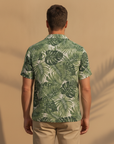 Camicia Uomo Camp Collar Fantasia Tropicale – Stile Vacanza - vista posteriore