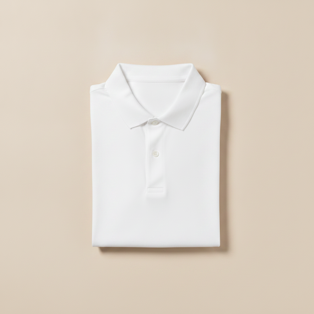Polo Uomo Slim Fit in Cotone Elasticizzato – Vestibilità Aderente Moderna - Bianco
